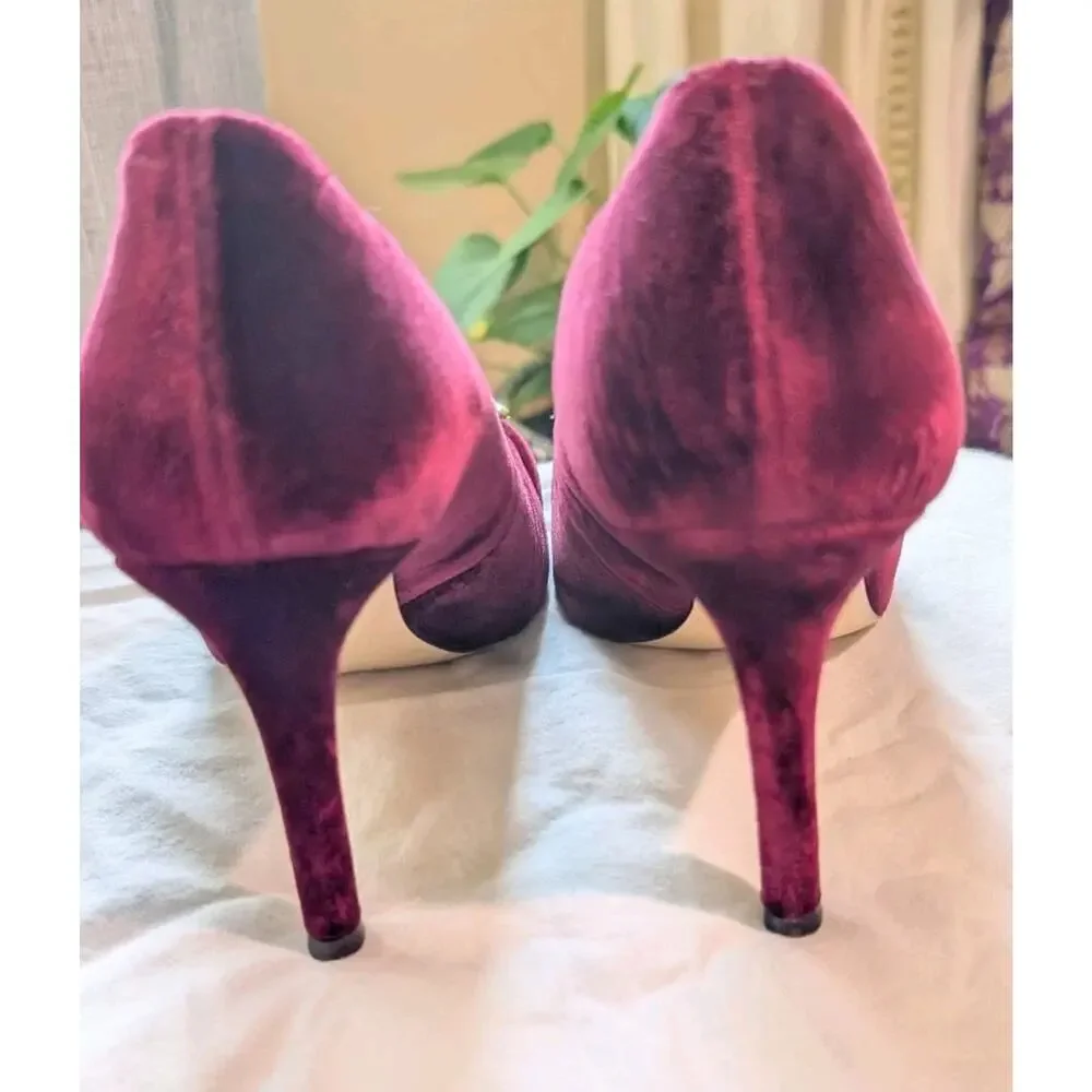 Michael Michael Kors "Viola" Suede w/Crystal Brooch Accent Pumps Sz 6 $160 - Picture 5 of 10